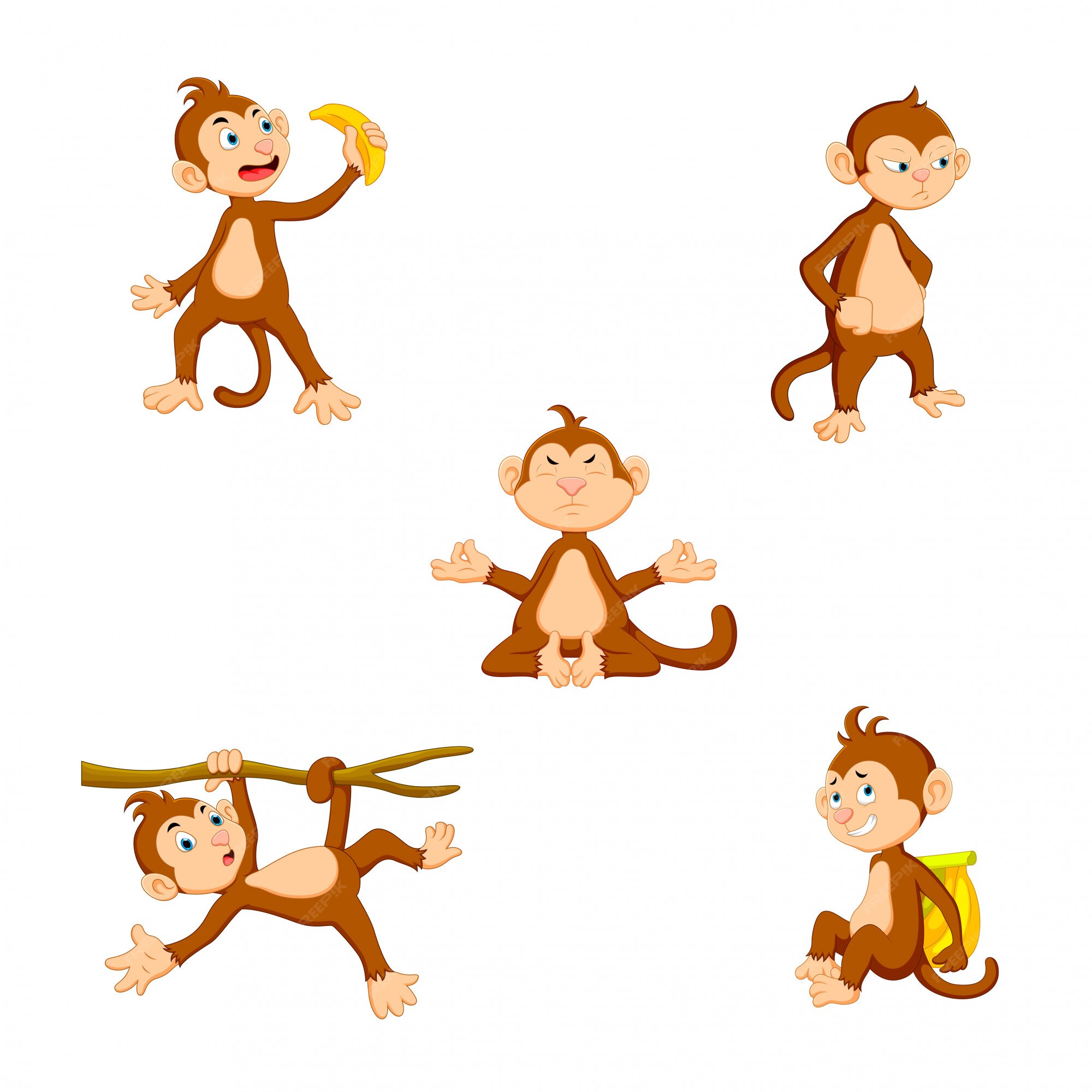 Macaco Bonito Dos Desenhos Animados Que Pendura Para Baixo De Uma  Ilustração Infantil Do Vetor Da Liana. Animal Engraçado Do Macaco Da Selva.  Royalty Free SVG, Cliparts, Vetores, e Ilustrações Stock. Image