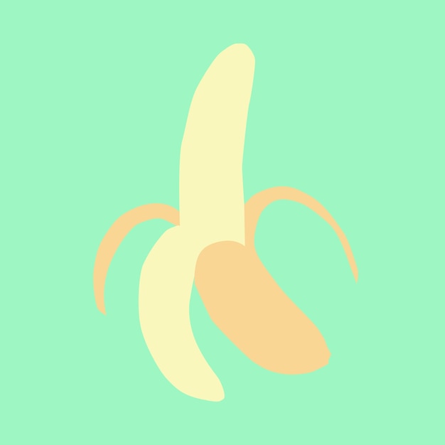 Vetor ilustração em vetor de uma banana em um fundo verde.