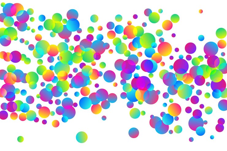 Vetor ilustração em vetor decoração de confete de festa brilhante arco-íris ro