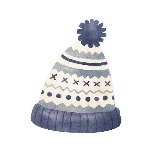Ilustração em vetor decoração em aquarela de inverno