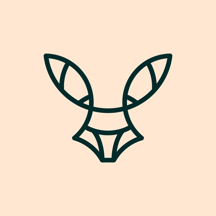 Vetor ilustração em vetor design de logotipo de raposa de linha simples