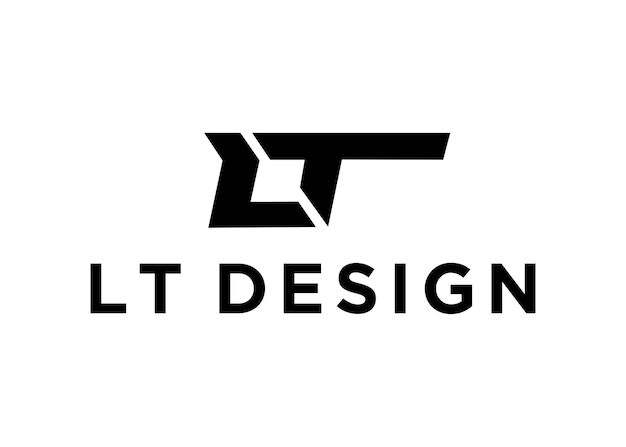 Ilustração em vetor design de logotipo lt