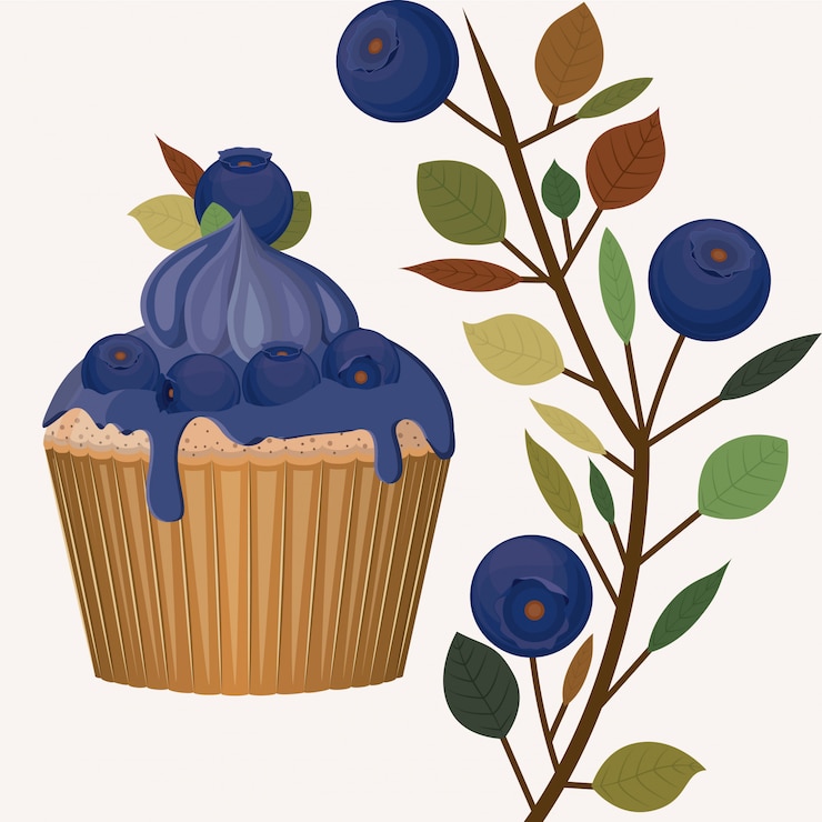 Vetor ilustração em vetor design de mirtilo
