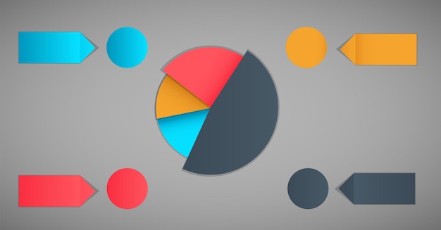 Ilustração em vetor design de modelo infográfico