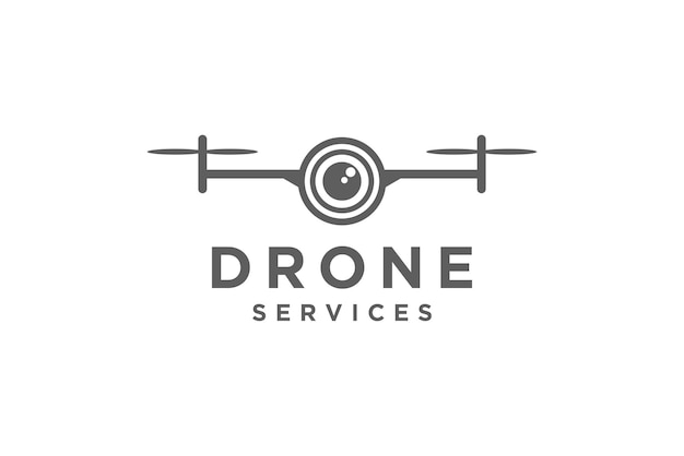 Vetor ilustração em vetor design do logotipo da empresa relacionada ao serviço de drone