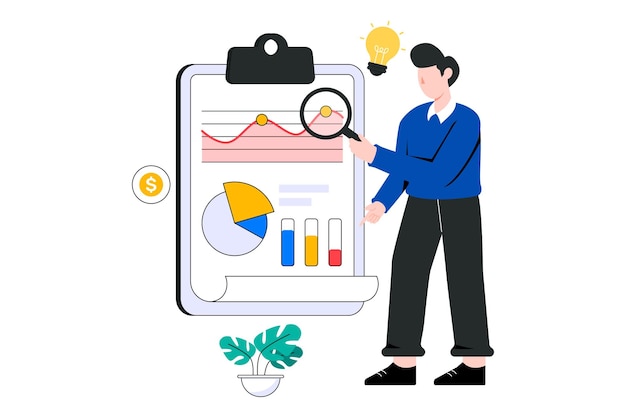 Ilustração em vetor design estilo plano de lucro de negócios. ilustração stock