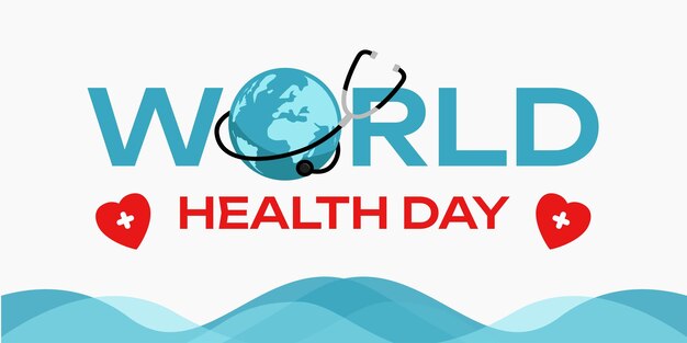 Ilustração em vetor dia mundial da saúde