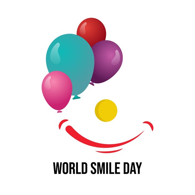 Vetor ilustração em vetor dia mundial do sorriso vetor feliz dia mundial do sorriso