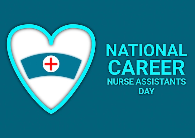 Vetor ilustração em vetor do dia nacional de assistentes de enfermeira de carreira