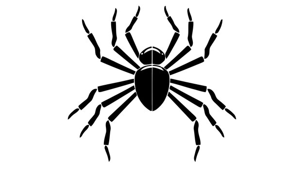 Vetor ilustração em vetor do logotipo do ícone preto da aranha isolada no fundo branco