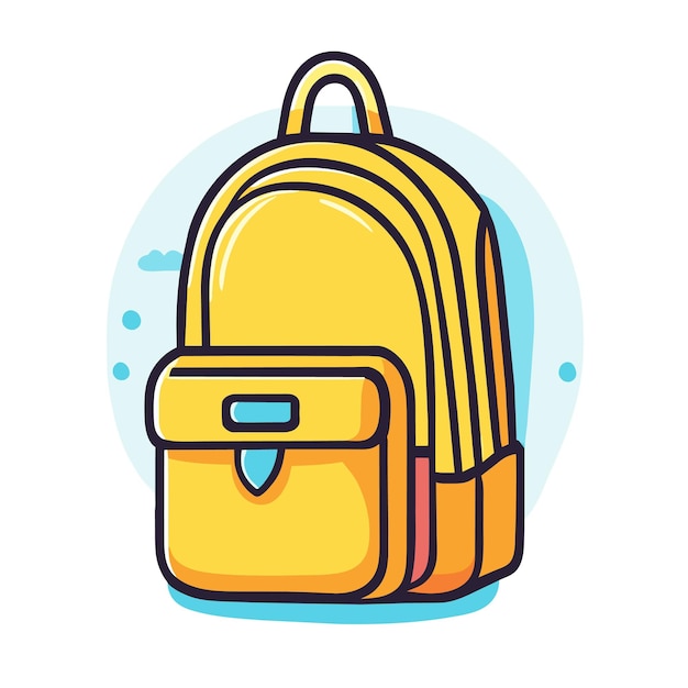 Vetor ilustração em vetor doodle bolsa escolar