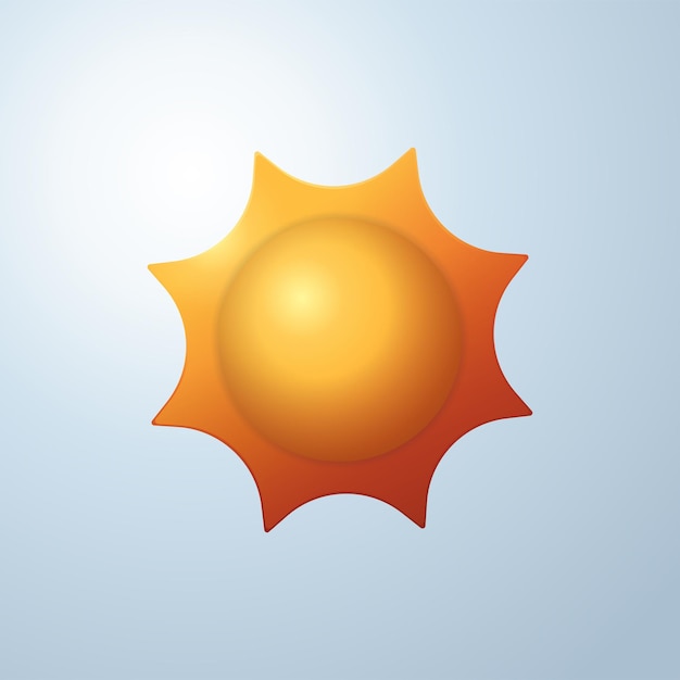 ilustração em vetor dos desenhos animados do ícone do sol