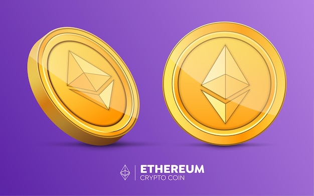 Ilustração em vetor Ethereum. Moeda digital.