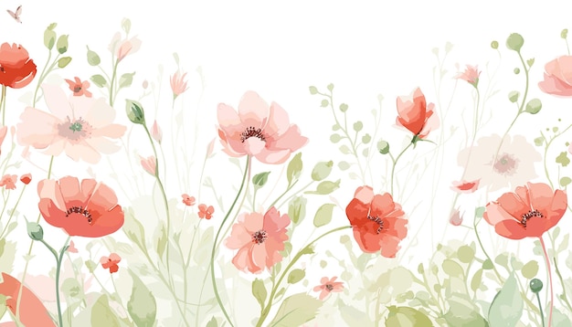 Vetor ilustração em vetor flores padrão floral