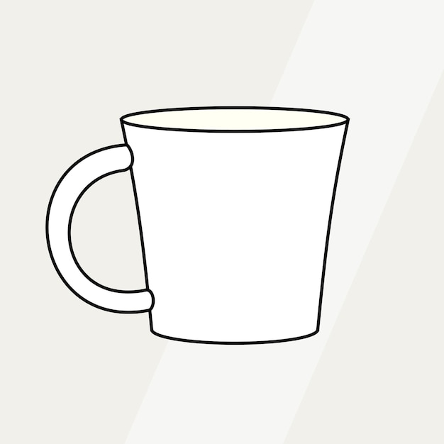Ilustração em vetor forma simples de xícara de chá. vector linha ilustração isolado caneca logotipo ícone café menu banner base. café com logotipo de xícara de chá. silhueta xícara de chá demitasse caneca de café isolado fundo