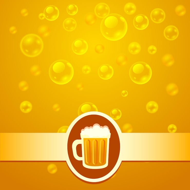 Vetor ilustração em vetor fundo com bolhas de cerveja