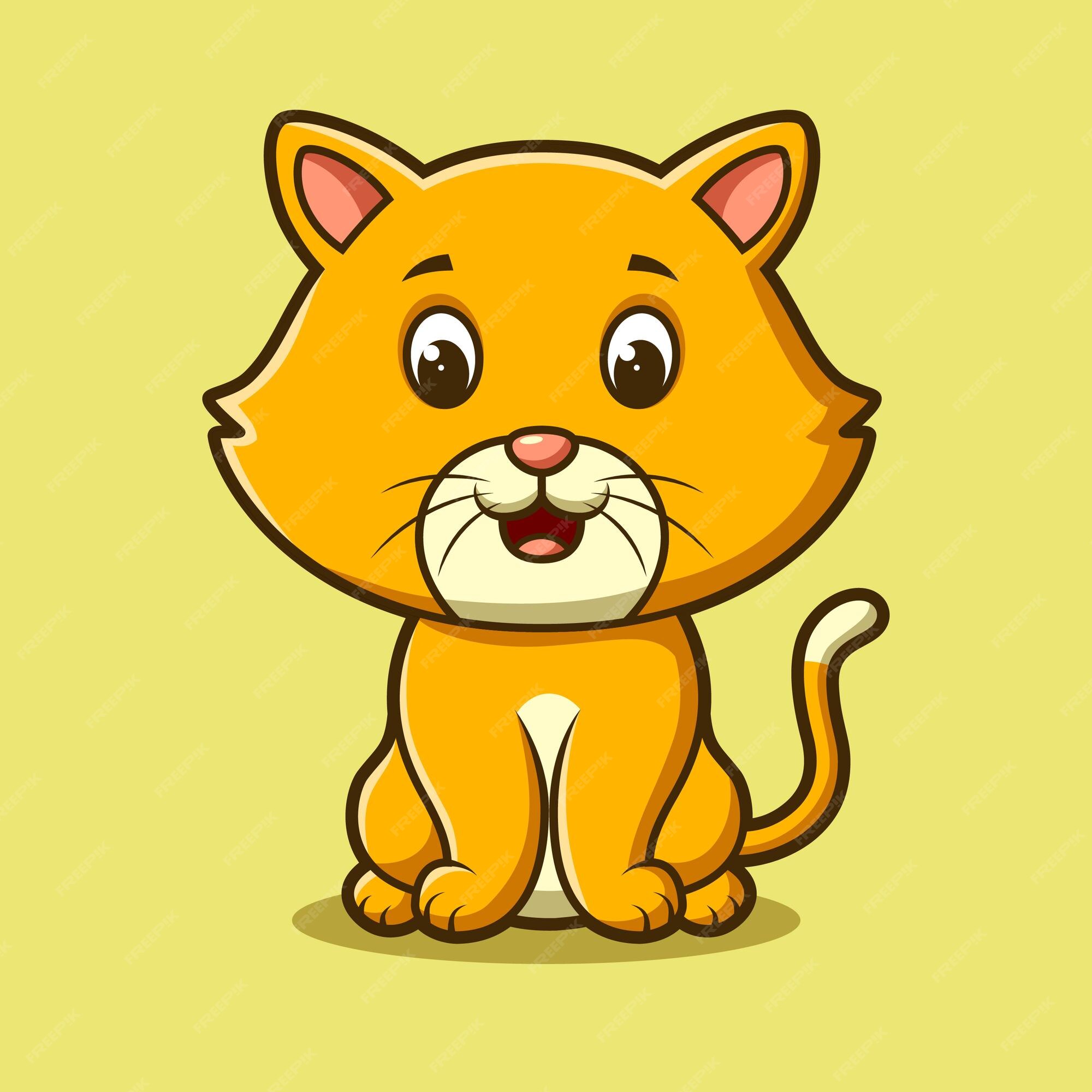 Gato gatinho andando dos desenhos animad, Premium Vector #Freepik  #vector #carater #desenho-animado #animal #gato