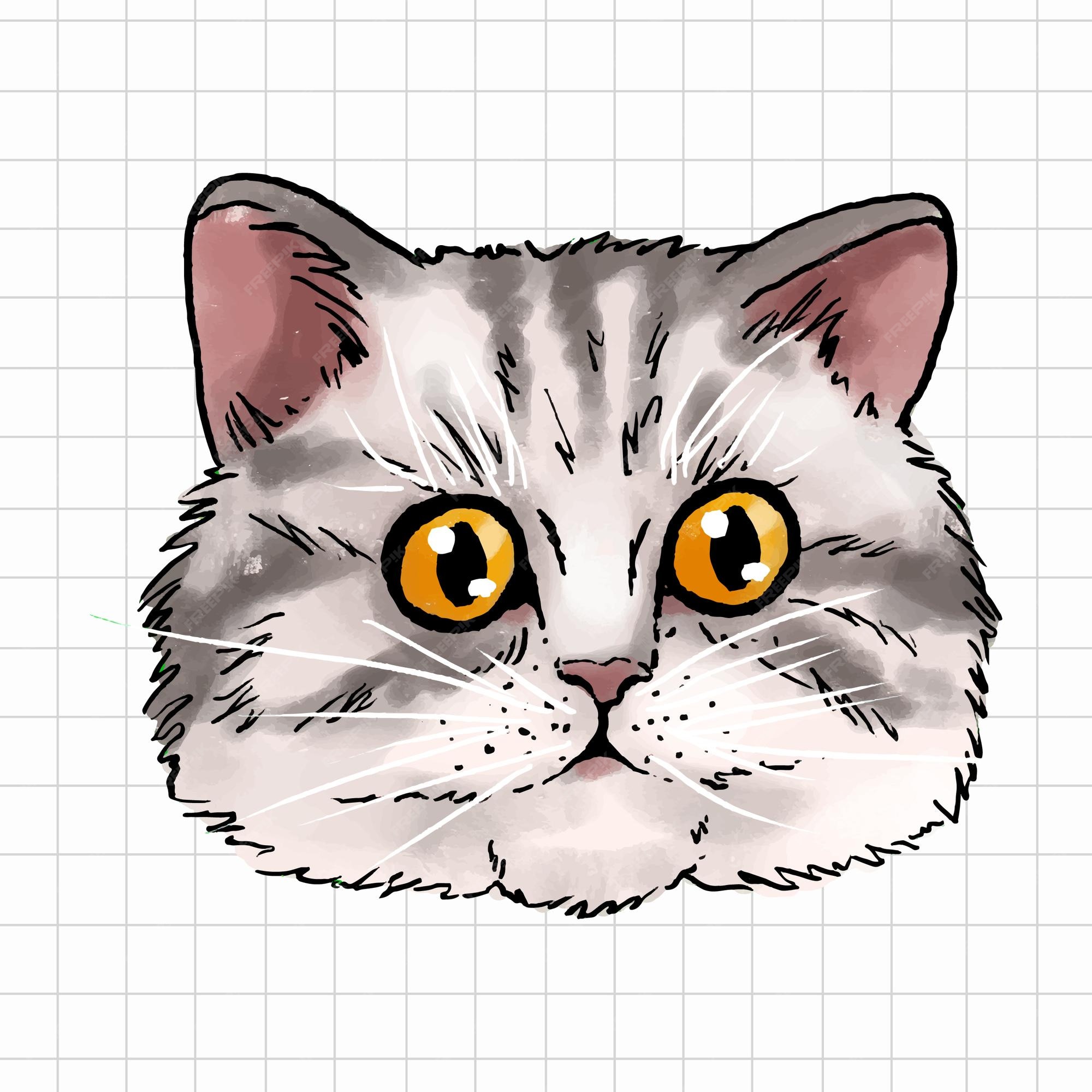 Gato Fofo Vetor PNG , Bonitinho, Pintar, Gato De Desenho Animado