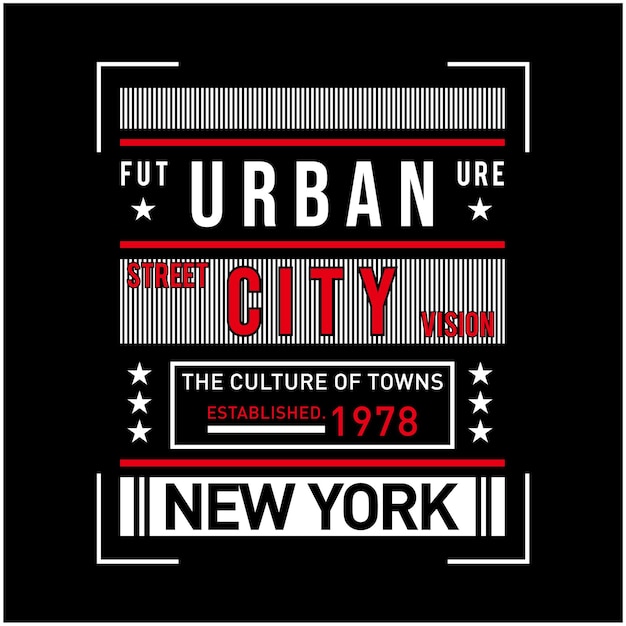 Ilustração em vetor gráfico de design de camiseta urbana de nova york