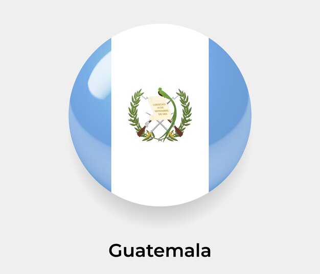 Ilustração em vetor ícone bolha brilhante bandeira da guatemala