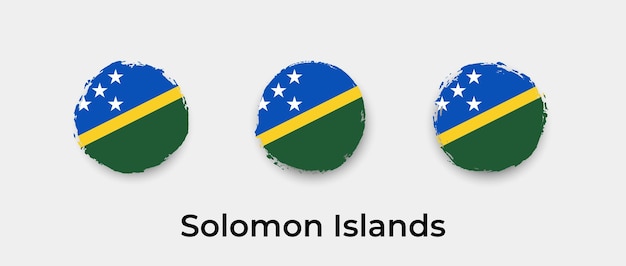 Ilustração em vetor ícone de bolhas grunge bandeira ilhas salomão