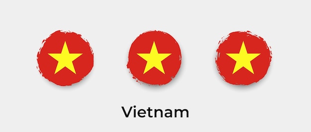 Ilustração em vetor ícone de bolhas grunge bandeira vietnam