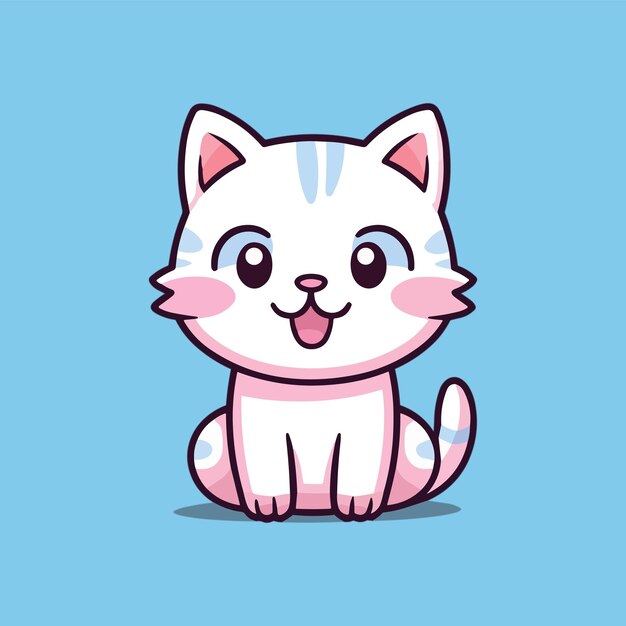 vetor de desenhos animados de gatinho de gato fofo 13266921 Vetor