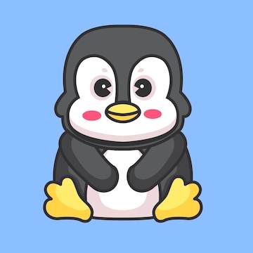 kawaii dos desenhos animados de um pinguim fofo 10534946 Vetor no Vecteezy