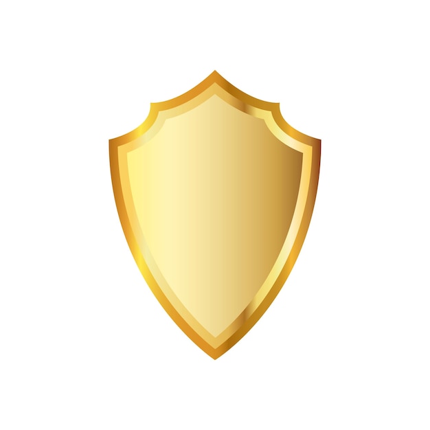 Ilustração em vetor ícone de escudo dourado
