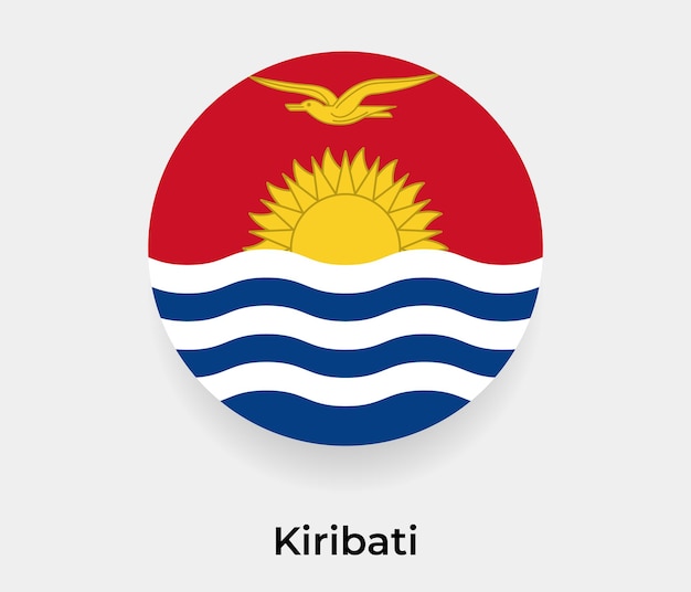 Ilustração em vetor ícone de forma redonda círculo bolha bandeira Kiribati