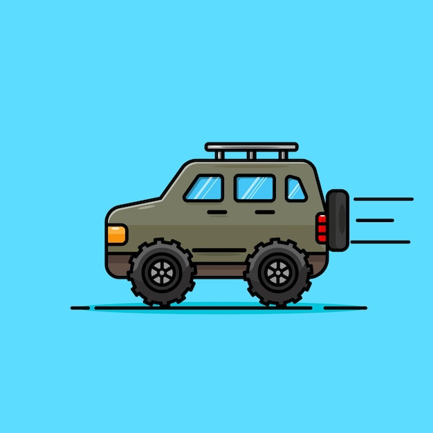 Vetor ilustração em vetor ícone do carro suv jeep
