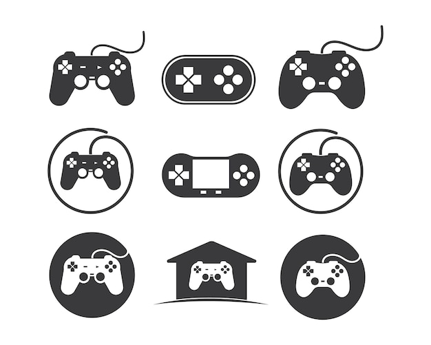 Ilustração em vetor ícone do logotipo do controlador de videogame