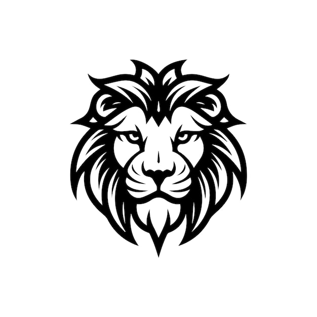 Ilustração em vetor ícone logotipo leão