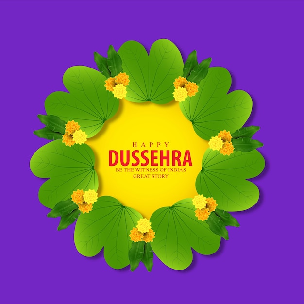 Ilustração em vetor inovadora do festival happy dussehra da índia.