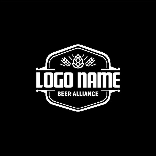 Ilustração em vetor inspiração modelo de design de logotipo de cerveja