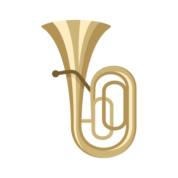 Vetor ilustração em vetor instrumento musical trompete instrumento de música clássica