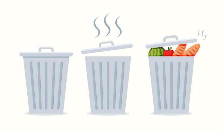 Vetor ilustração em vetor lata de lixo
