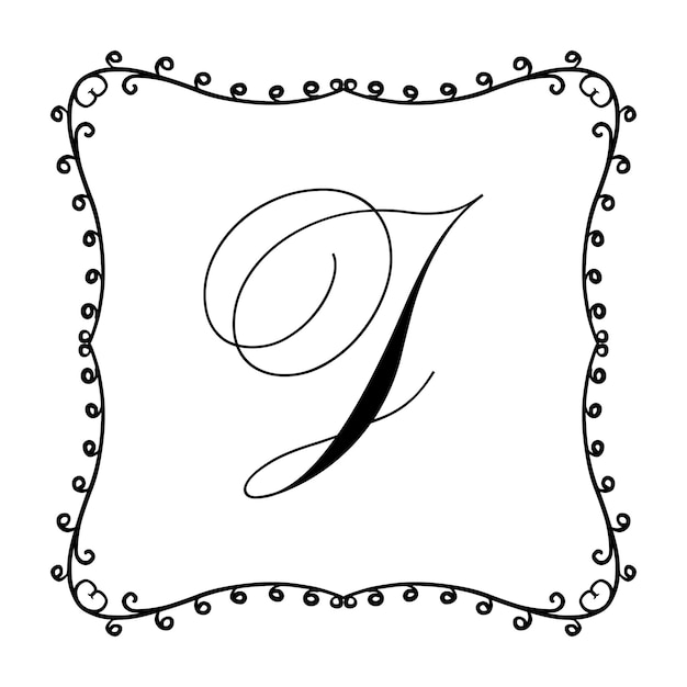 Ilustração em vetor lindo quadro de monograma vintage elemento desenho caligráfico ornamentado
