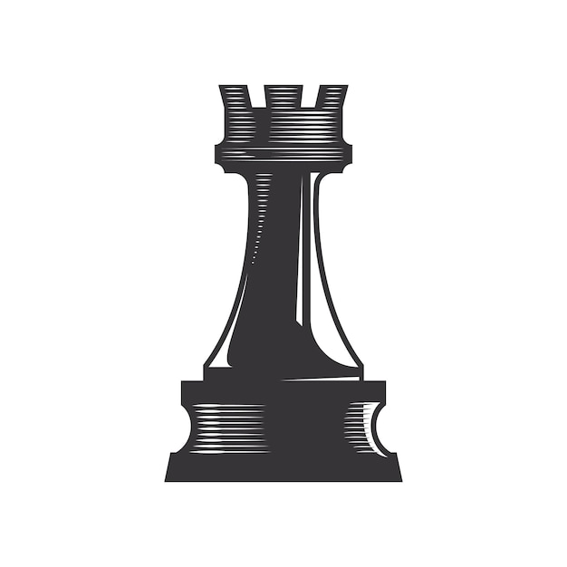 Torre Xadrez Com Peões Ícone Jogo Tabuleiro Design Plano imagem vetorial de  smashingstocks© 416308034