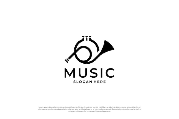 Ilustração em vetor logotipo de ícone de jazz de saxofone design de logotipo de música