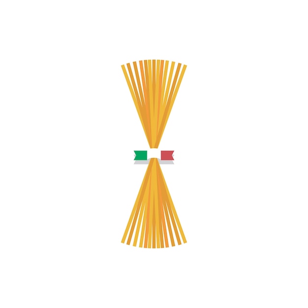 Ilustração em vetor logotipo de ícone de macarrão espaguete italiano