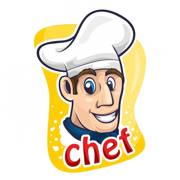 Ilustração em vetor logotipo dos desenhos animados chef