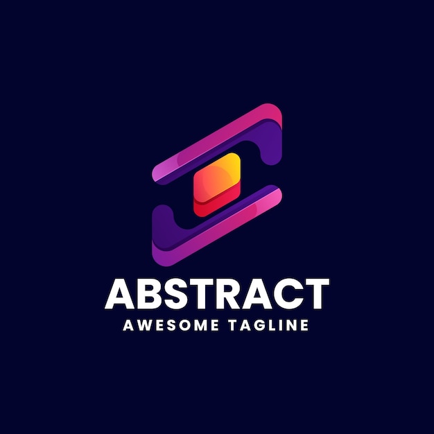 Ilustração em vetor logotipo gradiente abstrato estilo colorido