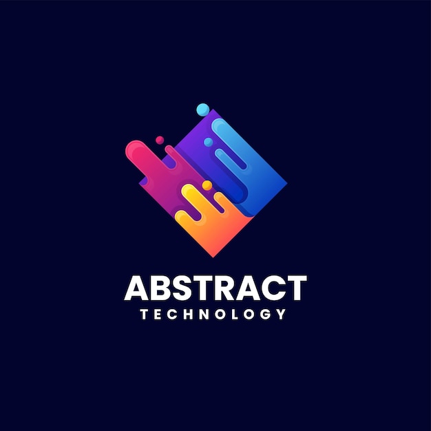 Ilustração em vetor logotipo gradiente abstrato estilo colorido