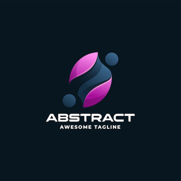 Ilustração em vetor logotipo gradiente abstrato estilo colorido