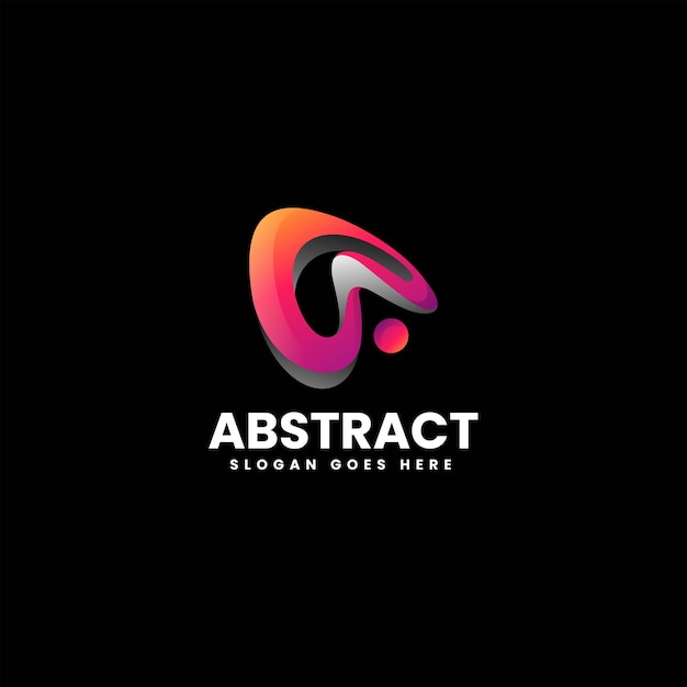 Ilustração em vetor logotipo gradiente abstrato estilo colorido