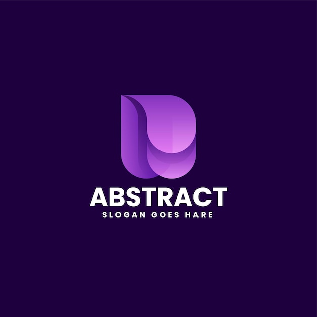 Ilustração em vetor logotipo gradiente abstrato estilo colorido