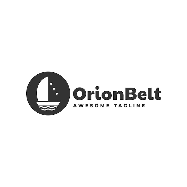 Ilustração em vetor logotipo orion belt silhouette style