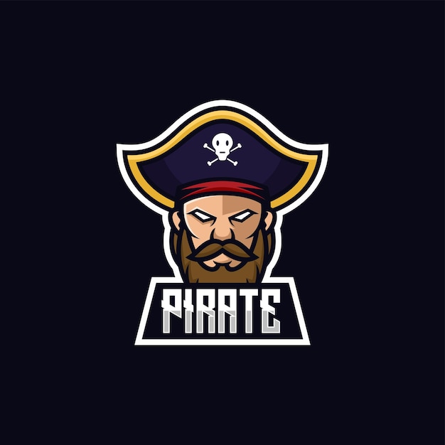 Ilustração em vetor logotipo pirate e esporte e estilo esportivo