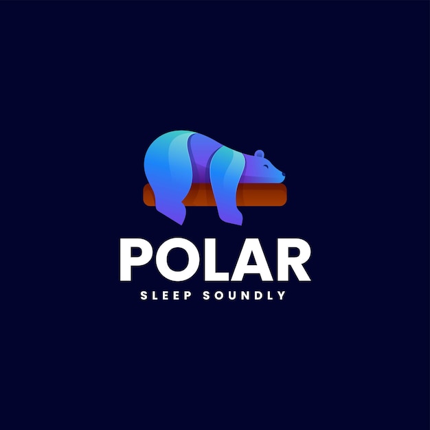 Ilustração em vetor logotipo polar gradiente colorido estilo